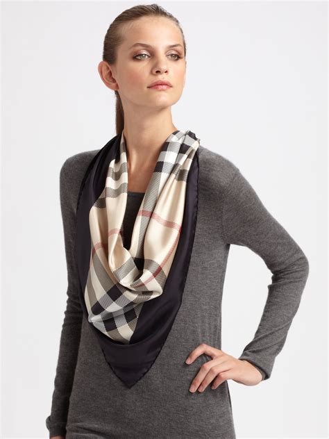 burberry silk scarf women